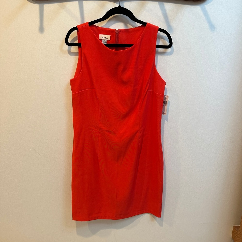 Alyx Limited Women Tangerine Orange Sheath Dress Size 14 NWT 0331C21